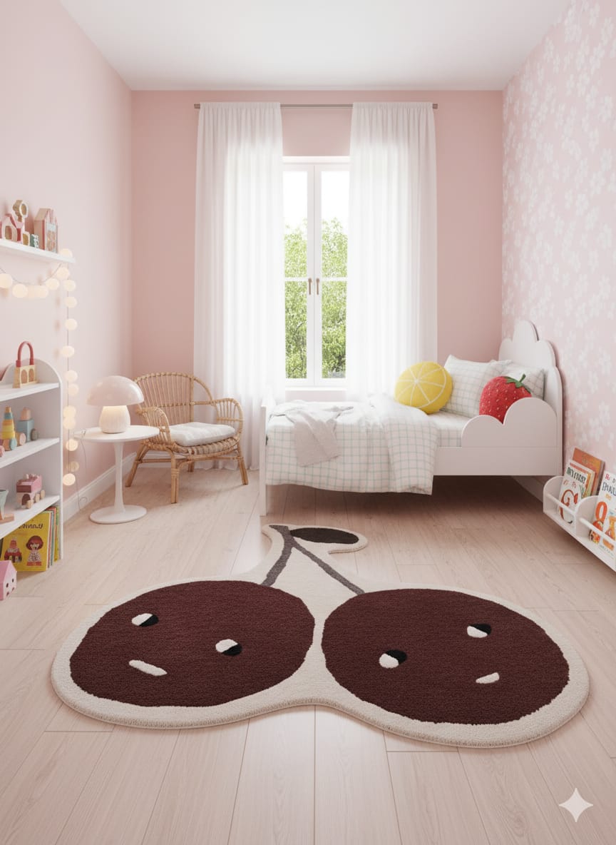 ๐Cherry Rug- Sweet Style & Cozy Comfort for Your Little Oneโs Room๐